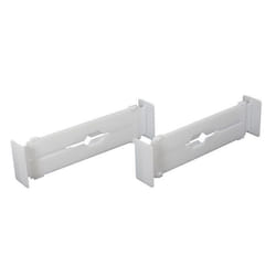 Lot de 2 Séparateurs de Tiroir Extensible 32cm Blanc
