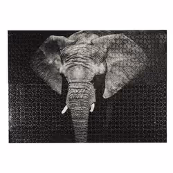 Puzzle Éléphant 1000 Pièces 48x73cm Noir & Gris