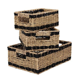 Lot de 3 Paniers de Rangement Mirage 35cm Noir