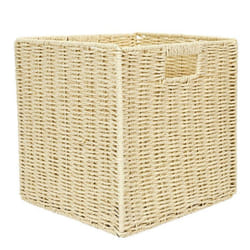 Boîte de Rangement Pliable Tressée 30x30cm Naturel