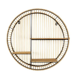 Étagère Murale Ronde Déco Java 53cm Beige