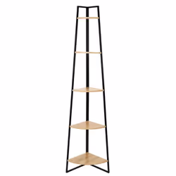 Étagère dAngle Design Petro 180cm Noir & Marron
