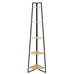 Étagère dAngle Design Petro 180cm Noir & Marron