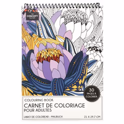 Livre de Coloriage 30 Pages Adulte 21x29cm Blanc