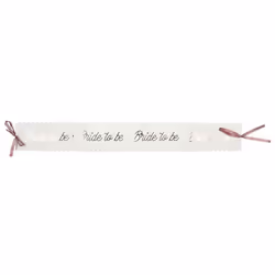 Écharpe en Papier Bride to Be 80cm Blanc & Rose
