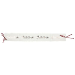 Écharpe en Papier Bride to Be 80cm Blanc & Rose