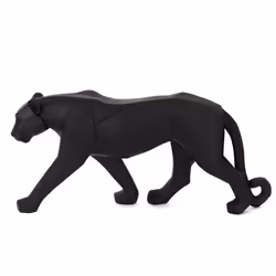 Statuette Déco Panthère Origami 40cm Noir
