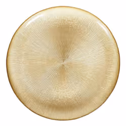 Lot de 6 Assiettes Plates en Verre Royal 27cm Or