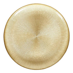 Lot de 6 Assiettes Plates en Verre Royal 27cm Or