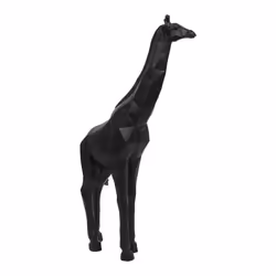 Statuette Déco Girafe Origami 40cm Noir