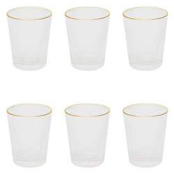 Lot de 6 Verres Design Liseré 35cl Transparent