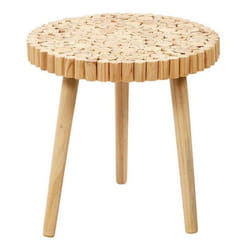 Table Basse en Bois Rondin 60cm Naturel