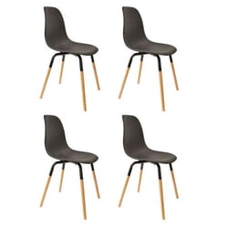 Lot de 4 Chaises Scandinaves Phénix 81cm Noir