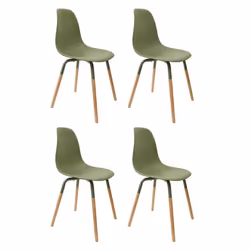 Lot de 4 Chaises Scandinaves Phénix 81cm Vert
