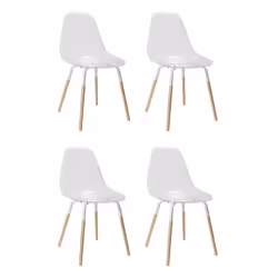 Lot de 4 Chaises Scandinaves Phénix 81cm Transparent