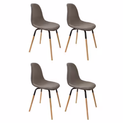 Lot de 4 Chaises Scandinaves Phénix 85cm Gris Foncé