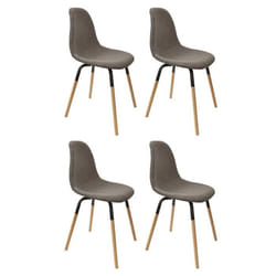 Lot de 4 Chaises Scandinaves Phénix 85cm Gris Foncé