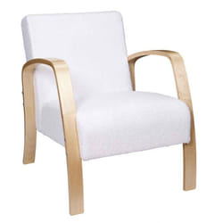 Fauteuil Scandinave Design Hella 80cm Blanc