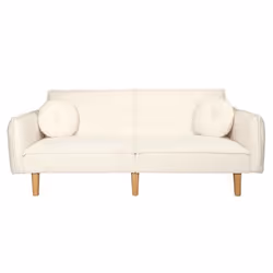 Canapé Convertible Scandinave Freya 198cm Blanc