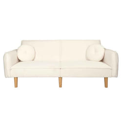 Canapé Convertible Scandinave Freya 198cm Blanc