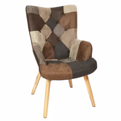 Fauteuil Patchwork Helsinki 100cm Marron