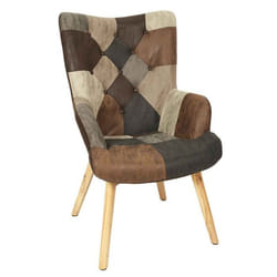 Fauteuil Patchwork Helsinki 100cm Marron