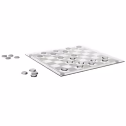 Jeu de Société Dames 25cm Transparent