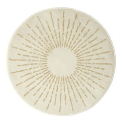 Tapis Rond Enfant - Soleil Métallisé - 80cm - Beige - Synthétique - Intérieur