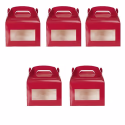 Lot de 5 Boîtes à Gâteaux Pâtisserie 20cm Rose