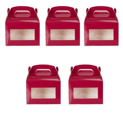Lot de 5 Boîtes à Gâteaux Pâtisserie 20cm Rose