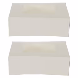 Lot de 2 Boîtes à Gâteaux Rectangles 22cm Naturel