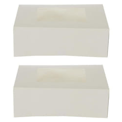 Lot de 2 Boîtes à Gâteaux Rectangles 22cm Naturel