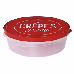 Lily Cook - Boite de conservation à crêpes en plastique - Rouge- d 28 cm - Livraison gratuite
