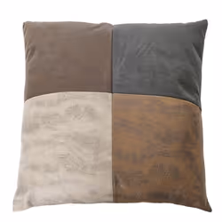Coussin Déco Patchwork 40x40cm Marron & Beige