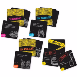 Jeu à Boire 60 Cartes Confidentiel 8cm Noir