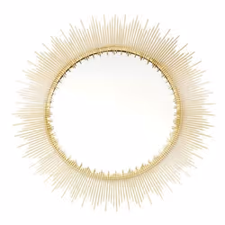 Miroir Mural Soleil Design Royal 60cm Or