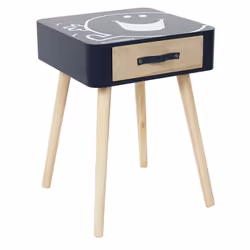 Table de Chevet Monsieur Heureux 48cm Bleu