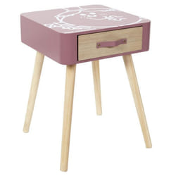 Table de Chevet Madame Princesse 48cm Rose