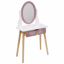 Coiffeuse Enfant Madame Princesse 108cm Rose