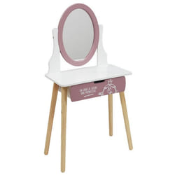 Coiffeuse Enfant Madame Princesse 108cm Rose