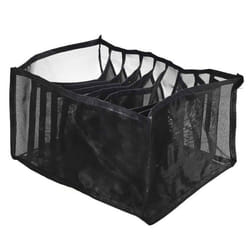 Rangement Vêtements 9 Compartiments 32cm Noir