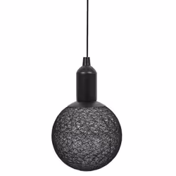 Lampe Suspension à Led Boule 24cm Noir