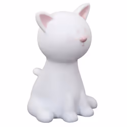 Lampe Veilleuse Enfant Led Chat 19cm Blanc
