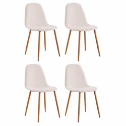 Lot de 4 Chaises Design Poésie 86cm Multicolore