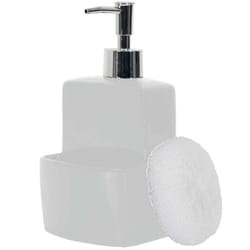 Distributeur de savon en grès - JE CHERCHE UNE IDEE - avec porte-éponge intégré
