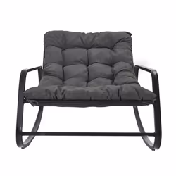 Fauteuil à Bascule - Design - Miami - 130cm - Gris - Confortable et Déperlant