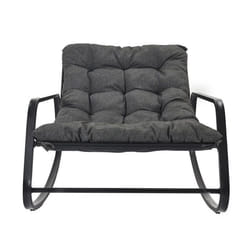 Fauteuil à Bascule - Design - Miami - 130cm - Gris - Confortable et Déperlant
