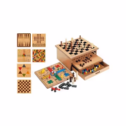 Jeu de société - MISTER GADGET - 10 en 1 - Bois MDF - Marron