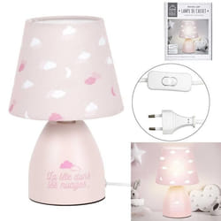 LAMPE DE CHEVET ENFANT ROSE M6