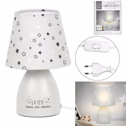 LAMPE DE CHEVET GRISE ENFANT M6
